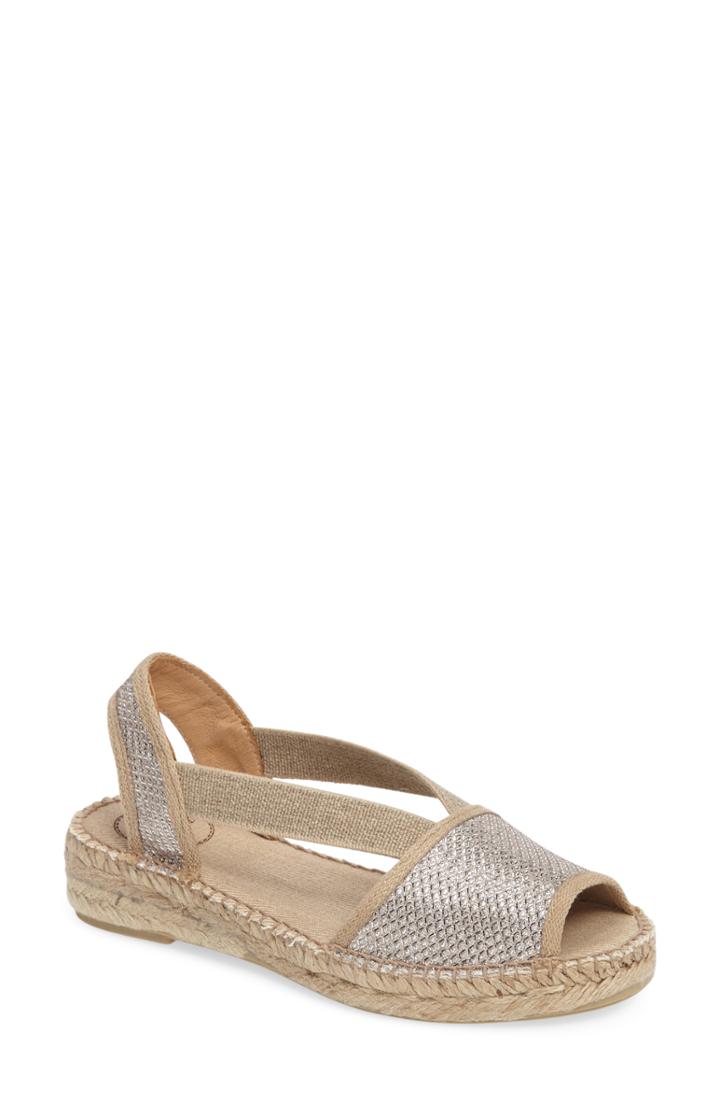 Women's Toni Pons Estel Espadrille Sandal .5us / 37eu - Metallic