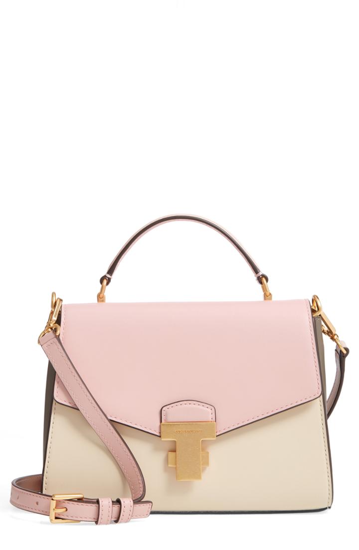 Tory Burch Small Juliette Colorblock Leather Satchel - Pink
