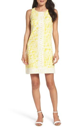 Women's Eliza J Print Shift Dress - Yellow