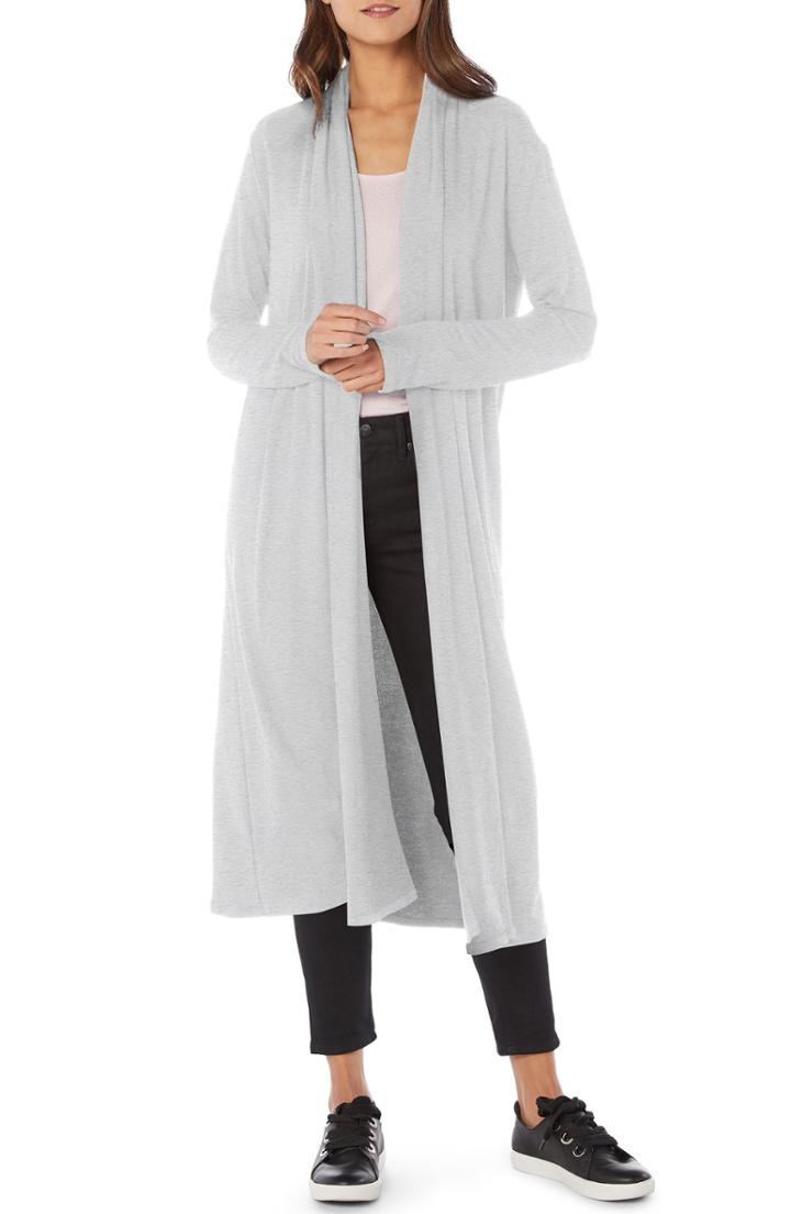 Women's Michael Stars French Terry Long Cardigan