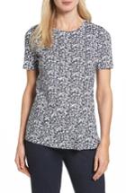 Women's Boss Enic Floral Cotton Top - Blue