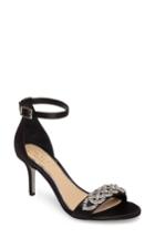 Women's Jewel Badgley Mischka Alana Ankle Strap Sandal .5 M - Black