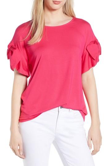 Women's Gibson X Hi Sugarplum! Kahala Tie Sleeve Top - Red