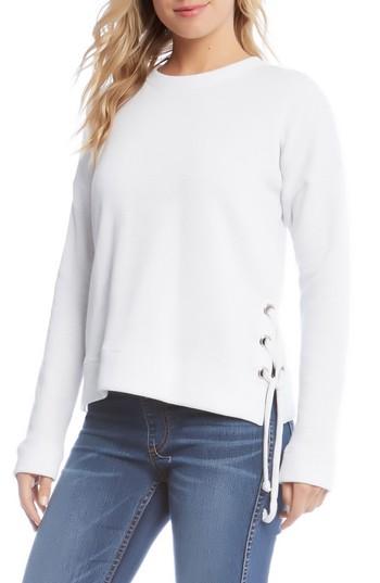 Women's Karen Kane Side Lace-up Sweatshirt - Grey