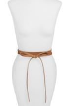 Women's Ada Skinny Wrap Belt, Size - Tan
