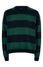 Men's Topman Block Stripe Classic Fit Sweater - Green