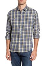 Men's Grayers Tetworth Modern Fit Slubbed Plaid Sport Shirt - Grey