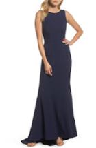 Women's Jarlo Jemima Ruffle Back Mermaid Gown - Blue