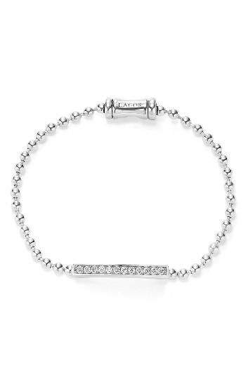 Women's Lagos Caviar Spark Diamond Bar Chain Bracelet