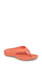 Women's Aetrex Lynco Flip Flop M - Orange