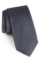 Men's Calibrate Amsberry Microcheck Silk Tie, Size - Black