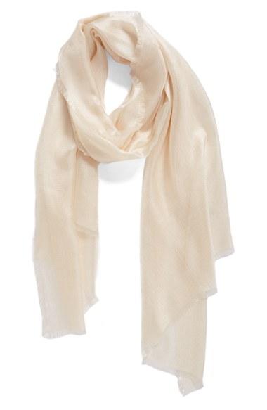 Women's Echo 'radiance' Eyelash Fringe Wrap, Size - Ivory