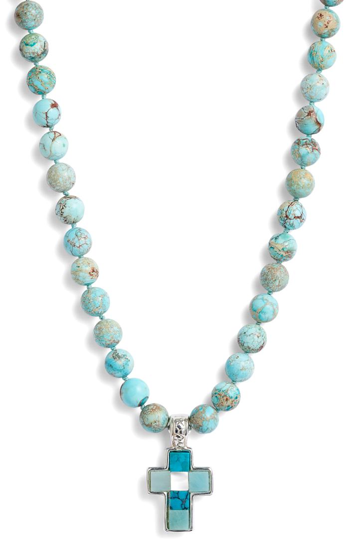 Women's Simon Sebbag Stone Cross Pendant Necklace