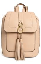 Cole Haan Cassidy Rfid Pebbled Leather Backpack - Beige