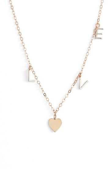 Women's Poppy Finch 'love' Pendant Necklace