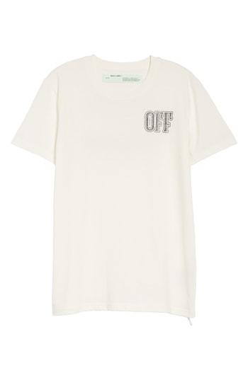 Women's Off-white Lips Casual Tee - White