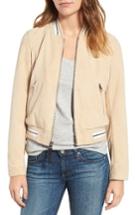 Women's Derek Lam 10 Crosby Suede Varsity Jacket - Beige