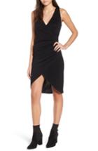 Women's Leith Melange Wrap Dress, Size - Black