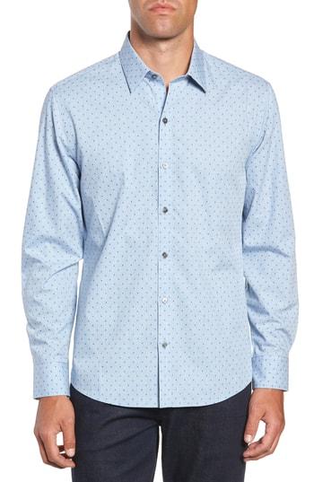 Men's Zachary Prell Zhang Fit Sport Shirt, Size Small - Blue