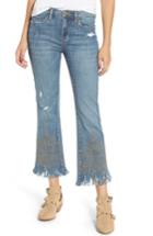 Women's Blanknyc Studded Crop Flare Jeans - Blue