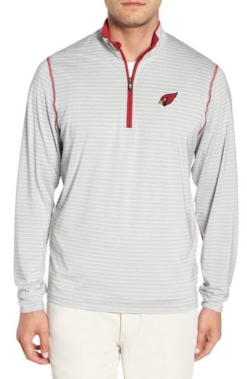 Men's Cutter & Buck Meridian - Arizona Cardinals Regular Fit Half Zip Pullover - Red