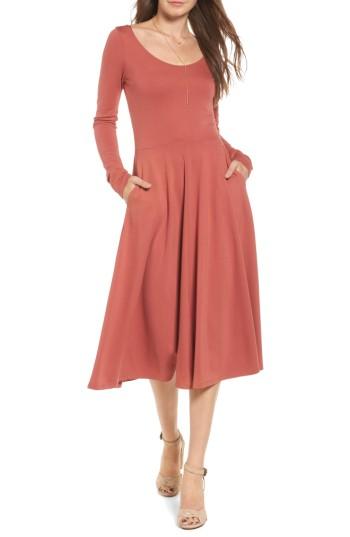 Women's Leith Long Sleeve Midi Dress - Metallic
