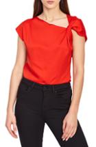 Women's Reiss Trinny Knot Detail Cutaway Top Us / 6 Uk - Red