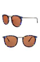 Women's Smoke X Mirrors Shout 49mm Retro Sunglasses - Blue Glam/ Brushed Silver