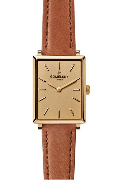Women's Gomelsky The Shirley Fromer Leather Strap Watch, 25mm X 32mm