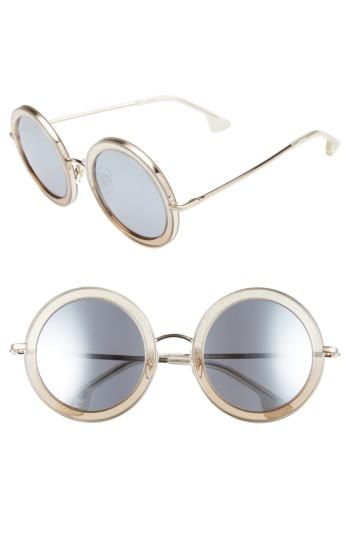 Women's Alice + Olivia Beverly 51mm Special Fit Round Sunglasses - Stellar