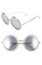 Women's Alice + Olivia Beverly 51mm Special Fit Round Sunglasses - Stellar