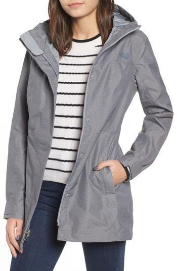 Women's The North Face City Midi Trench Coat - Grey