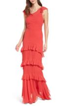 Women's Topshop Ruffle Maxi Dress Us (fits Like 2-4) - Red
