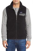 Men's Patagonia 'synchilla Snap-t' Zip Fleece Vest, Size - Black