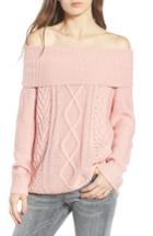 Women's Billabong Off Shore Cable Knit Sweater - Pink