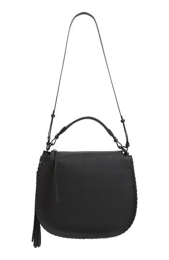 Allsaints Mori Leather Hobo - Black
