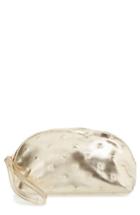 Yoki Bags Diamond Embossed Metallic Cosmetics Bag, Size - Gold