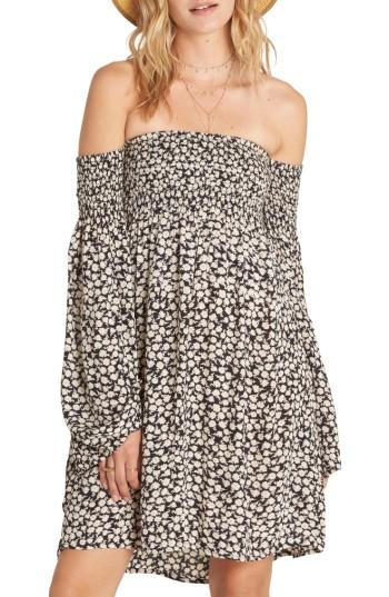 Women's Billabong Night Fox Off The Shoulder Dress - Black