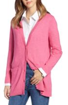 Women's 1901 Varsity Stripe Long Cardigan - Pink