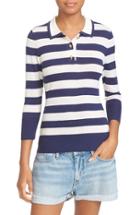 Women's Frame Stripe Wool Blend Sweater - Blue