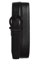 Men's Salvatore Ferragamo Reversible Calfskin Leather Belt - Nero