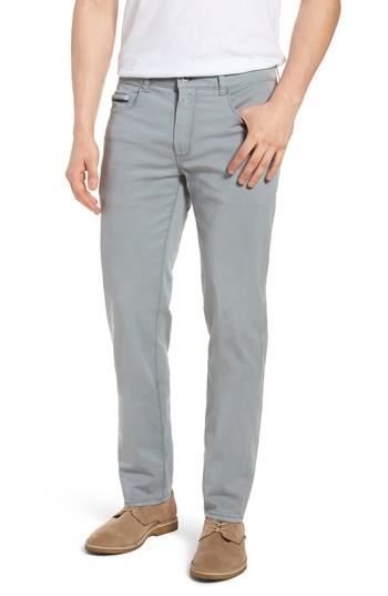 Men's Bugatchi Slim Fit Washed Five-pocket Pants X 32 - Grey