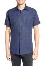 Men's Rodd & Gunn Windermere Linen & Cotton Sport Shirt, Size - Blue