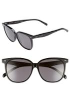 Women's Celine Special Fit 58mm Square Sunglasses - Black/ Smoke