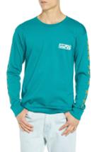 Men's Obey Free Your Mind Long Sleeve T-shirt - Blue/green