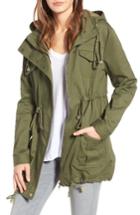 Women's Somedays Lovin 'carmen' Lace-up Back Cotton Twill Parka - Green