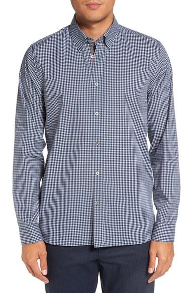 Men's Ted Baker London 'barcell' Trim Fit Check Cotton Sport Shirt