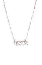 Women's Suzanne Kalan 'fireworks' Diamond Baguette Mini Bar Pendant Necklace
