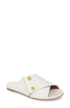 Women's Calvin Klein Pamice Cross Strap Sandal .5 M - White