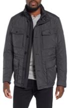 Men's Boss Cloud Quilted Field Jacket With Stowaway Hood R - Grey